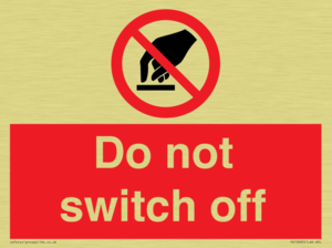 Do not switch off 